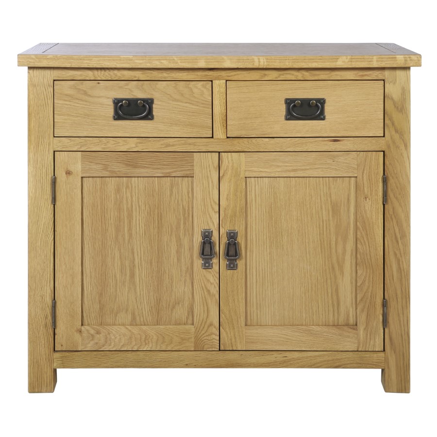 Solid Oak Sideboard with Storage Drawers - Rustic Saxon Range