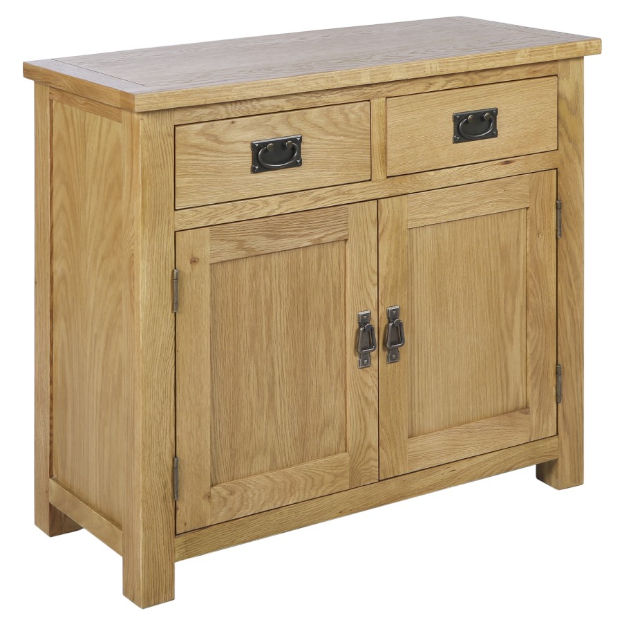 Solid Oak Sideboard with Storage Drawers - Rustic Saxon Range