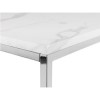 White Marble Side Table with Silver Legs - Julian Bowen Scala