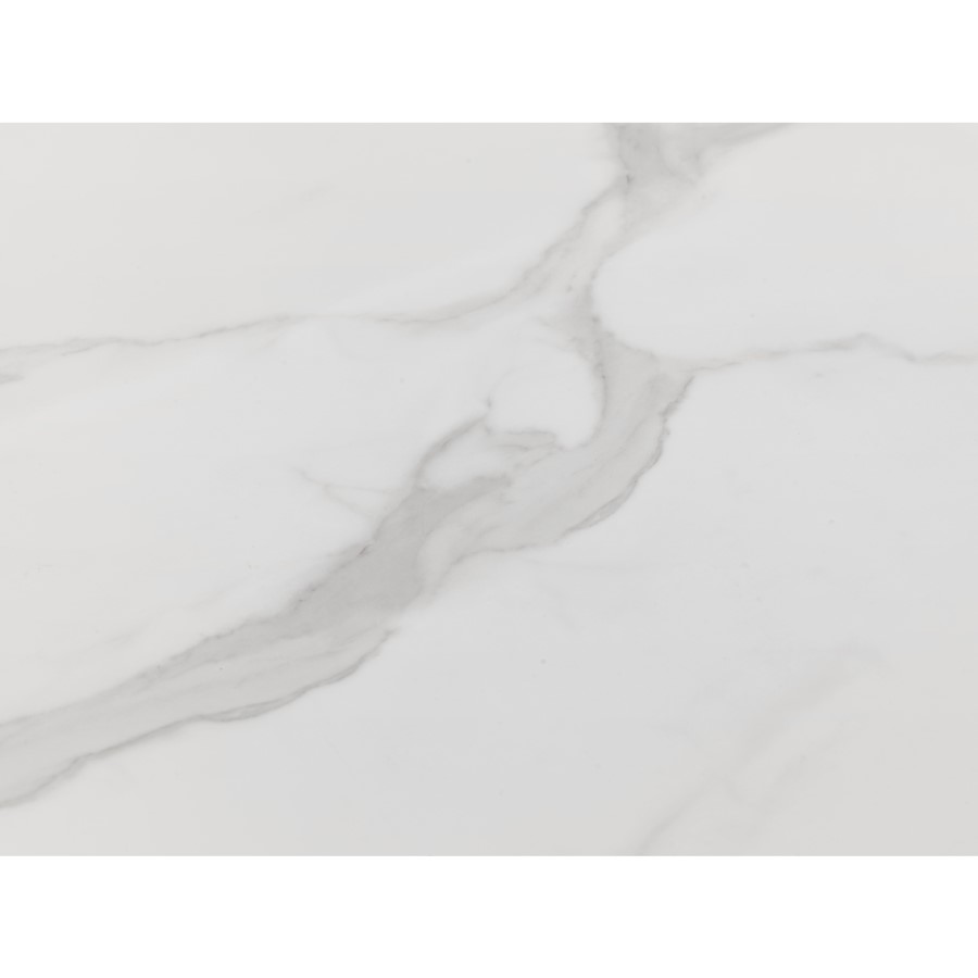 Small White Marble Dining Table with Mirrored Legs - Seats 4 - Julian Bowen Scala