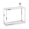 White Marble Console Table with Silver Base - Julian Bowen Scala