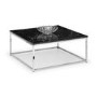Black Marble Coffee Table with Silver Base - Julian Bowen Scala