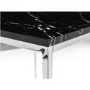 Black Marble Coffee Table with Silver Base - Julian Bowen Scala
