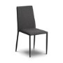 White Marble Dining Table with 4 Grey Dining Chairs - Julian Bowen Scala
