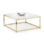 Square Gold Marble Effect  Coffee Table - Scala