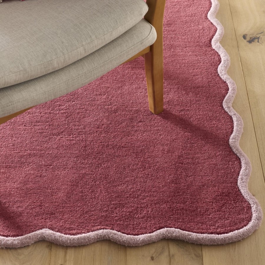 Scalloped Pink Rug - 230 x 160 cm - Elsie - Origins