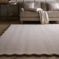 Large Scalloped Natural Rug - 290 x 200 cm - Elsie - Origins