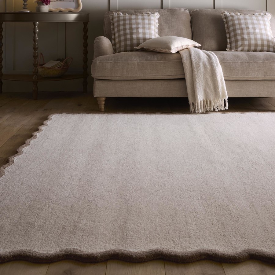 Large Scalloped Natural Rug - 290 x 200 cm - Elsie - Origins
