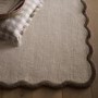 Large Scalloped Natural Rug - 290 x 200 cm - Elsie - Origins