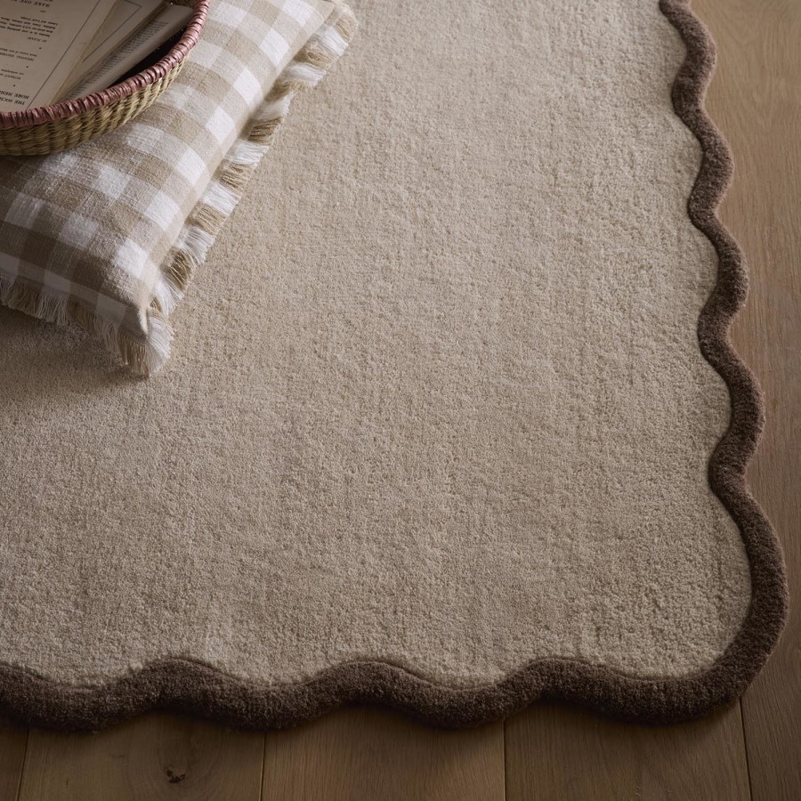 Large Scalloped Natural Rug - 290 x 200 cm - Elsie - Origins
