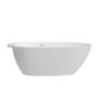 Freestanding Matt White 1650 x 800mm Bath with Rail - Scala