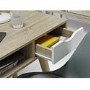 Oak Effect Desk with White Drawers - LPD