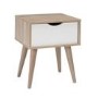LPD Scandi Oak and White Side Table 