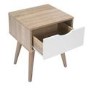LPD Scandi Oak and White Side Table 