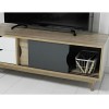 LPD Scandi Oak Effect TV Unit Grey and White Drawers - TV&#39;s up to 45&quot;