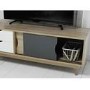 LPD Scandi Oak Effect TV Unit Grey and White Drawers - TV's up to 45"