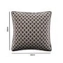 Brown Patterned Rope Trim Sofa Scatter Cushion - 45 x 45cm - Eos