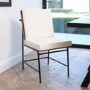 Set of 2 White Cushioned Dining Chairs - Scout