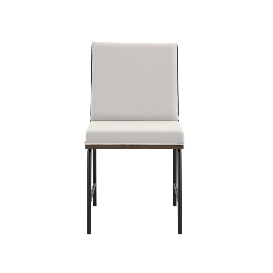 Set of 2 White Cushioned Dining Chairs - Scout