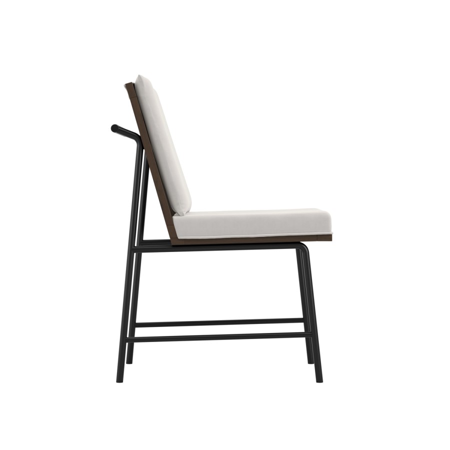 Set of 2 White Cushioned Dining Chairs - Scout
