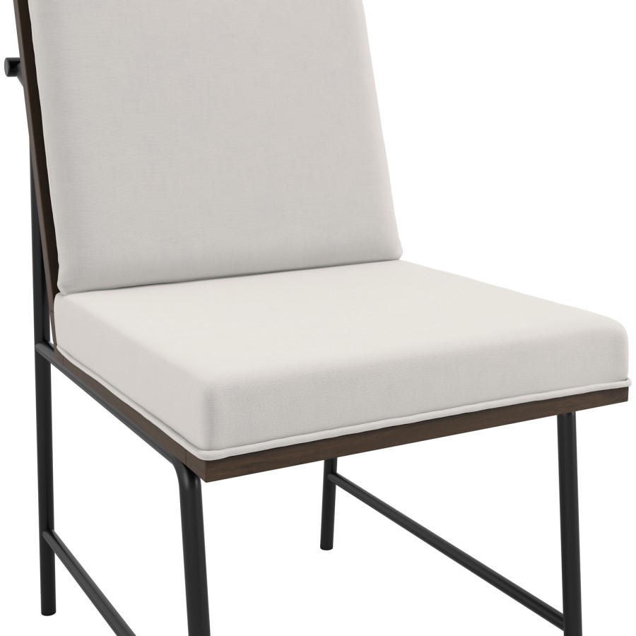 Set of 2 White Cushioned Dining Chairs - Scout