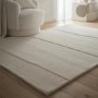 Hand Carved Striped Beige Rug - 170 x 120 cm - Rock - Origins