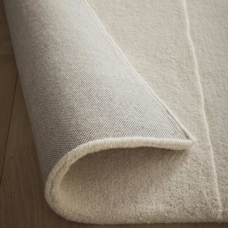 Hand Carved Striped Beige Rug - 170 x 120 cm - Rock - Origins