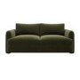 Khaki Green Velvet 3 Seater Sofa - Sade 