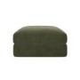 Khaki Green Velvet Ottoman Storage Footstool - Sade