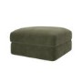 Khaki Green Velvet Ottoman Storage Footstool - Sade