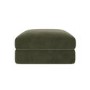Khaki Green Velvet Ottoman Storage Footstool - Sade