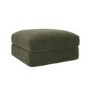 Khaki Green Velvet Ottoman Storage Footstool - Sade