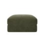 Khaki Green Velvet Ottoman Storage Footstool - Sade