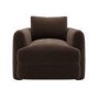 Chocolate Brown Velvet Armchair - Sade