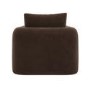 Chocolate Brown Velvet Armchair - Sade