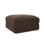 Chocolate Brown Velvet Ottoman Storage Footstool - Sade