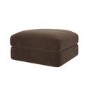 Chocolate Brown Velvet Ottoman Storage Footstool - Sade