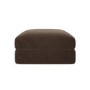 Chocolate Brown Velvet Ottoman Storage Footstool - Sade