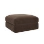 Chocolate Brown Velvet Ottoman Storage Footstool - Sade