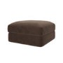 Chocolate Brown Velvet Ottoman Storage Footstool - Sade