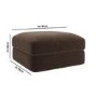 Chocolate Brown Velvet Ottoman Storage Footstool - Sade