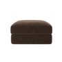 GRADE A1 - Chocolate Brown Velvet Ottoman Storage Footstool - Sade