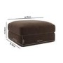 GRADE A1 - Chocolate Brown Velvet Ottoman Storage Footstool - Sade