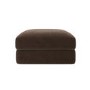 Chocolate Brown Velvet Ottoman Storage Footstool - Sade