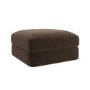 Chocolate Brown Velvet Ottoman Storage Footstool - Sade