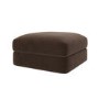 Chocolate Brown Velvet Ottoman Storage Footstool - Sade