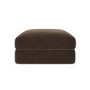 Chocolate Brown Velvet Ottoman Storage Footstool - Sade