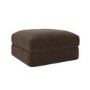 Chocolate Brown Velvet Ottoman Storage Footstool - Sade