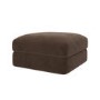 Chocolate Brown Velvet Ottoman Storage Footstool - Sade