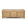 Chunky Solid Oak 3 Drawer Coffee Table